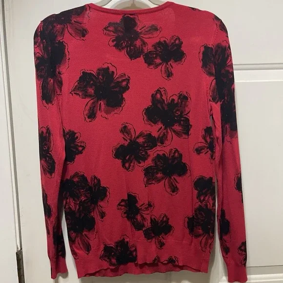 Faded Glory Red Sweater Med Valentine Weeked Office Light Weight Sweater - Picture 4 of 7